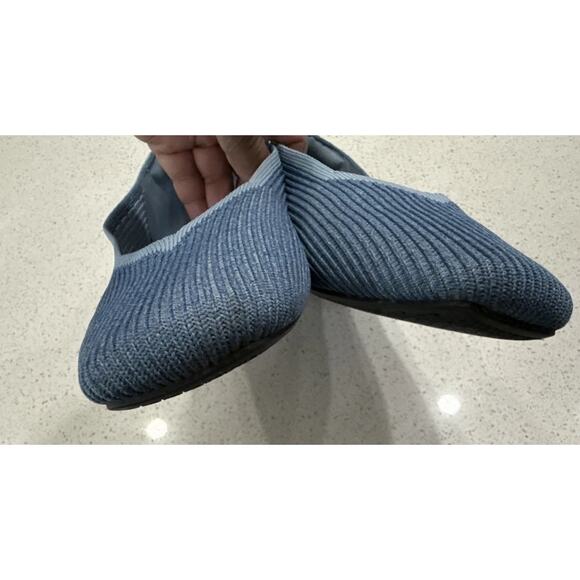 Vivaia Denim Blue Margot 2.0 Square-Toe-V Cut Women's Flats EU 42 (US 10.5-11) - Picture 6 of 9